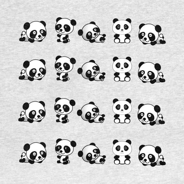 Cute baby panda pattern by PedaDesign